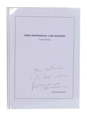 Three Professional Card Routines, Lecture Notes (Inscribed and Signed)
