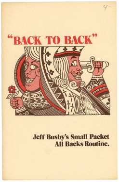 Back to Back, Jeff Busby's Small Packet All Backs Routine