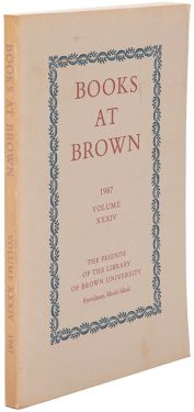 Books at Brown, 1987: Volume XXXIV