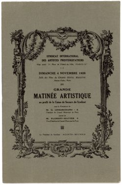 Grande Matinee Artistique Program
