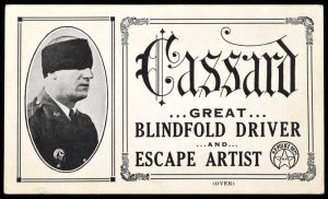 The Great Blindfold Driver and Escape Artist Advert