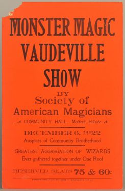 Monster Magic Vaudeville Window Card