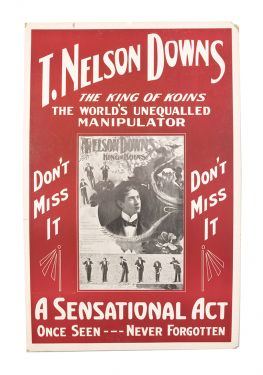 T. Nelson Downs "King of Koins" Window Card