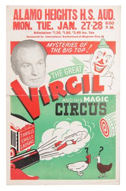 The Great Virgil and His Magic Circus Window Card