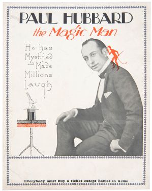 Paul Hubbard the Magic Man Window Card