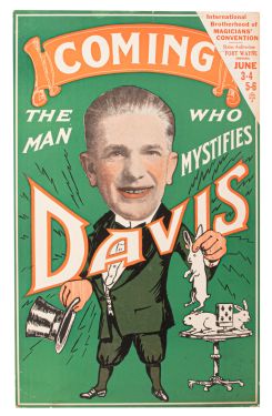 Davis, the Man Who Mystifies Window Card